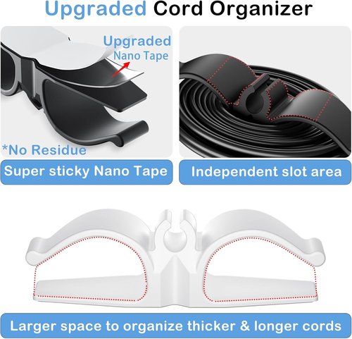 Lancord Kitchen Appliance Cord Organizer - Upgraded Stick-On Wire Wrapper for Mixers, Coffee Makers & More