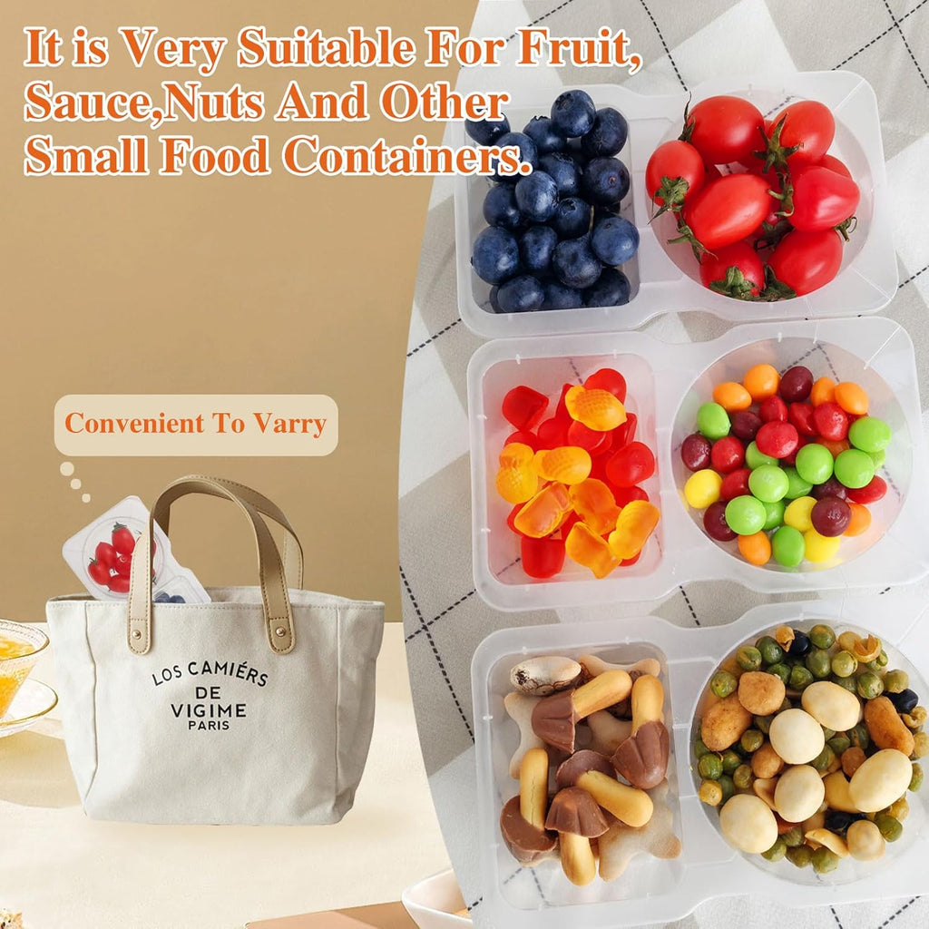 Obfuscate Reusable Snack Containers - 10 Set with Lids for Portion Control & Meal Prep | Ideal for School, Office, Travel