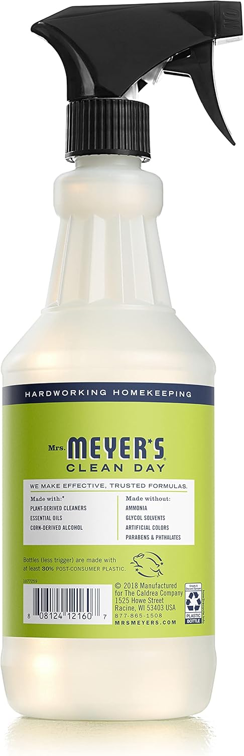 Mrs. Meyer's Clean Day Mirror & Window Cleaner - Lemon Verbena, 24 Fl Oz | Ideal for Indoor & Outdoor Glass