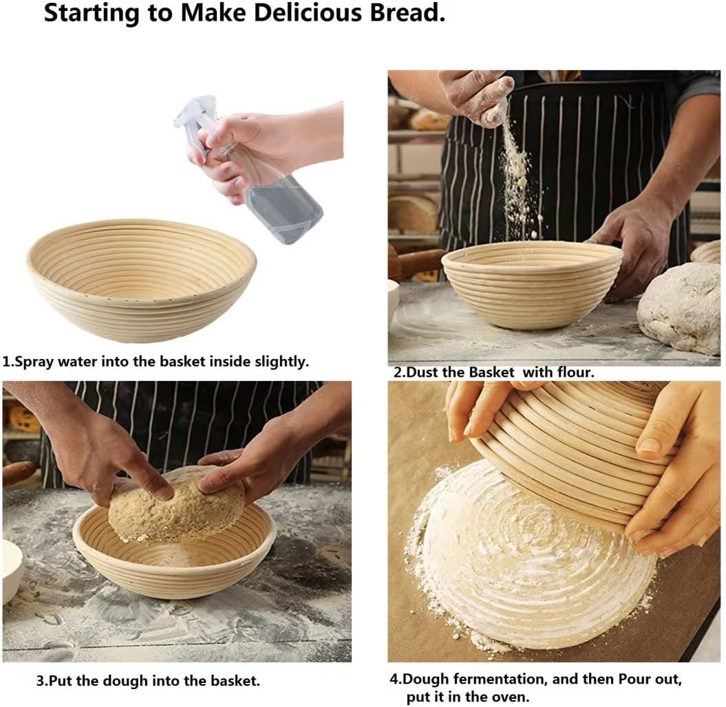 Round Banneton Basket by [Brand Name] - 5-Inch Bread Proofing Bowl with Removable Liner | Perfect for Sourdough Baking