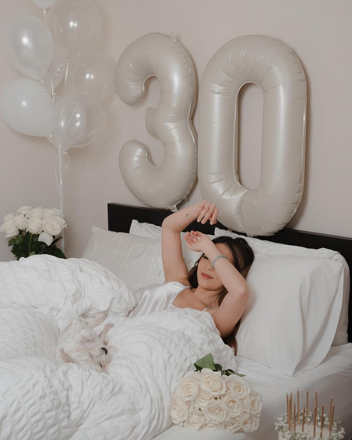 Number Balloons 40 Inch - Cream 0 Balloon for Birthday Decorations | Perfect Party Supplies for All Ages