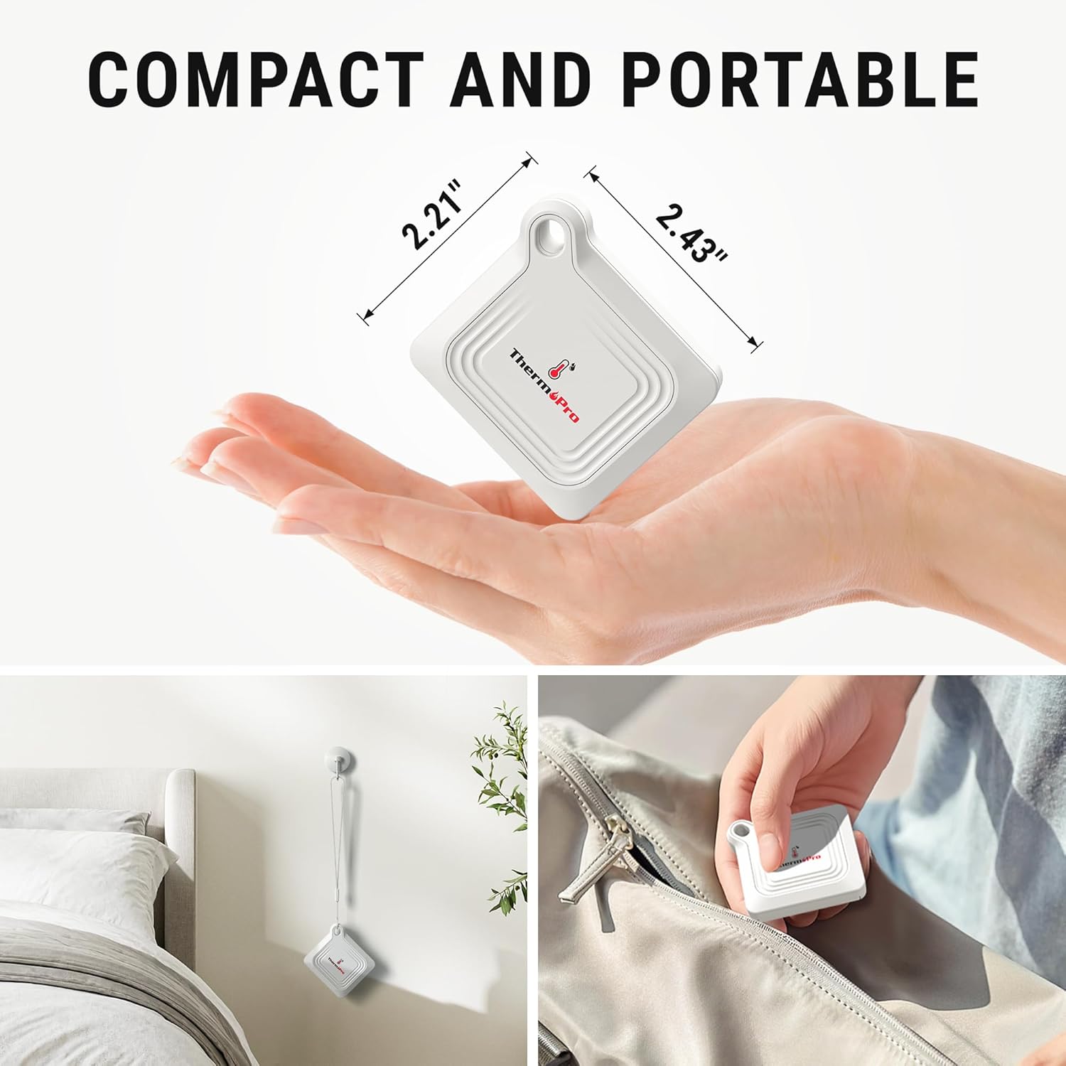 ThermoPro Bluetooth Thermometer - 260FT Range Temperature & Humidity Monitor | Remote App Control & Data Logging (TP351)