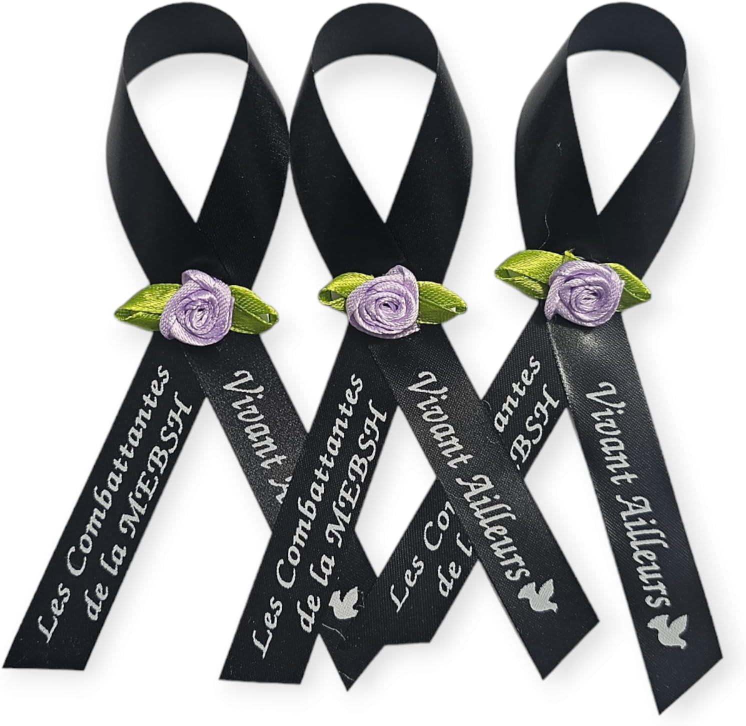 Regine Switzerland Personalized Memorial Ribbon Pins - Custom Cross Design for Celebrating Life | Sympathy Awareness