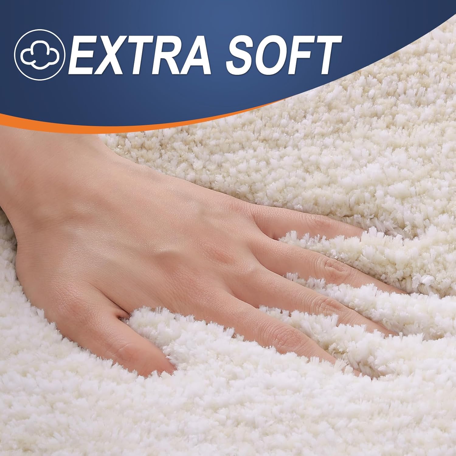 OLANLY Bathroom Runner Rug - Extra Soft Microfiber Mat | Quick Dry, Washable, 44x24, Light Beige