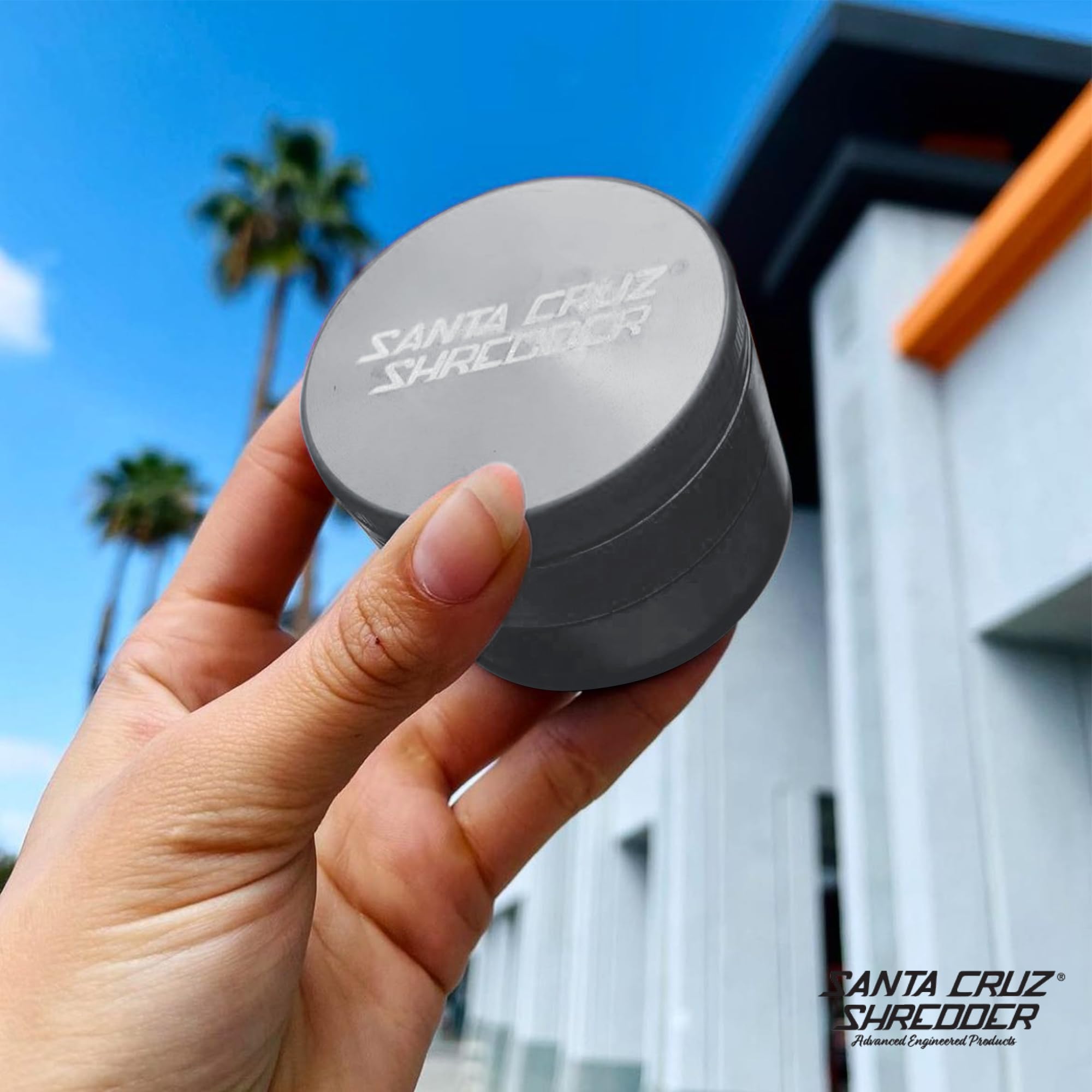 Santa Cruz Shredder Herb and Spice Grinder Made in USA (Large (2.7 Inch), Grey)