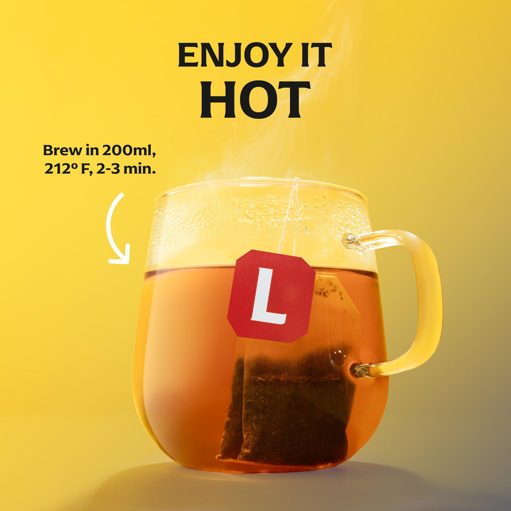 Lipton Golden Chamomile with Honey and Vanilla Tea Bags, Caffeine Free Tea, Herbal Tea, Individually Wrapped, 80 Total tea Bags (20ct - Pack of 4)