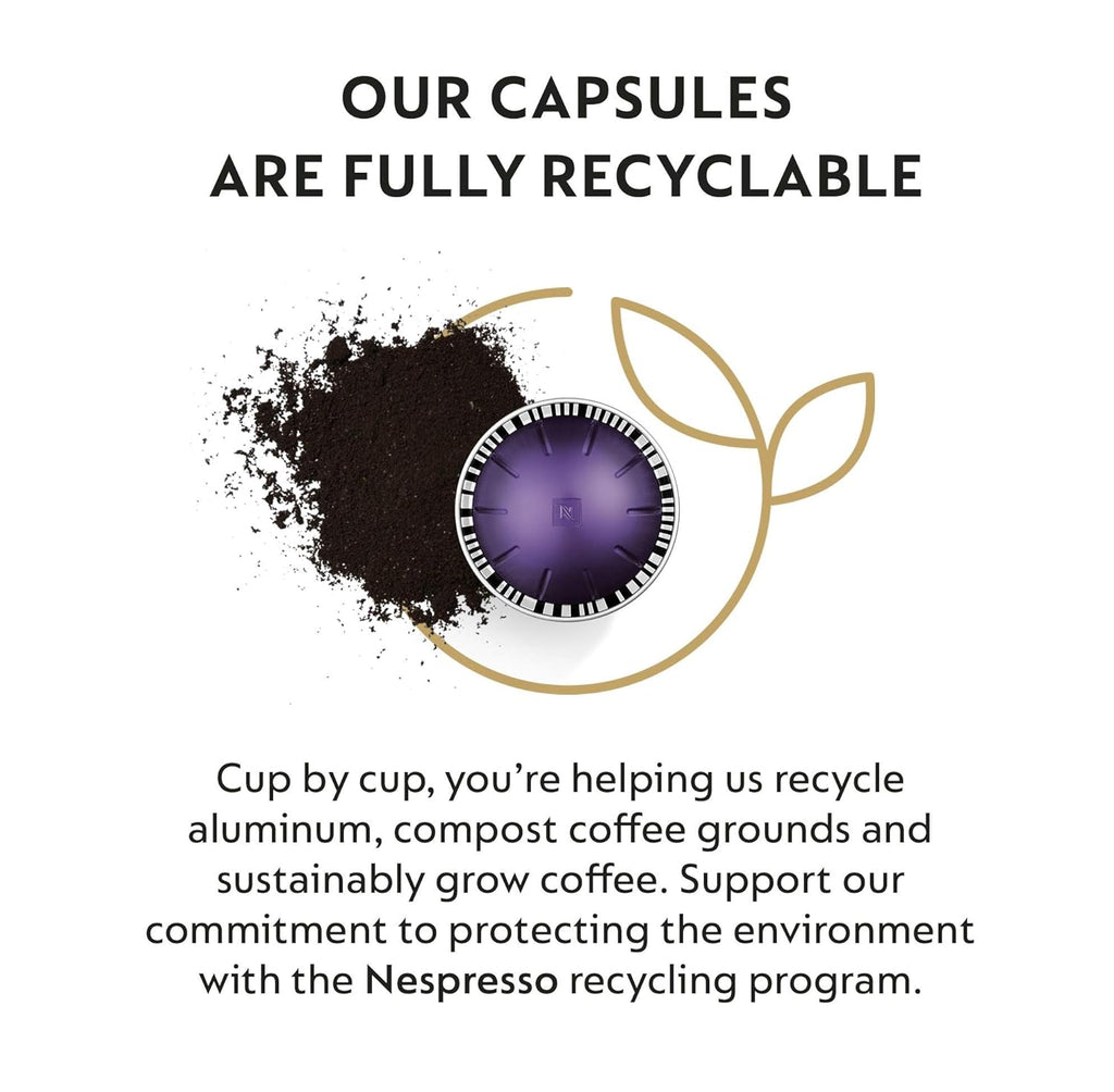Nespresso Vertuo Dark Roast Coffee & Espresso Capsules - 40-Count Variety Pack for 7.8 oz & 1.35 oz Brews