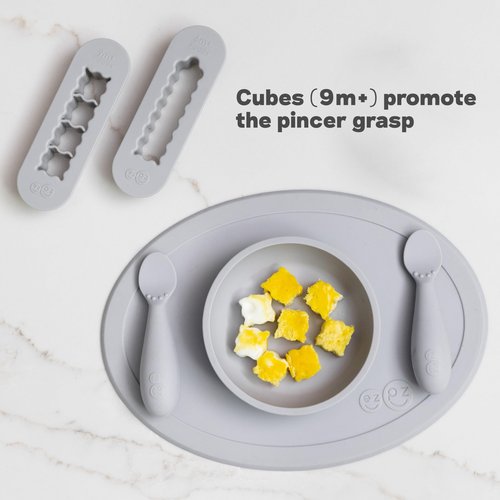 ezpz Baby-Led Weaning Food Cutters (2 pack in Sage) - 6 / 9 Months + - Food Prep for Infants