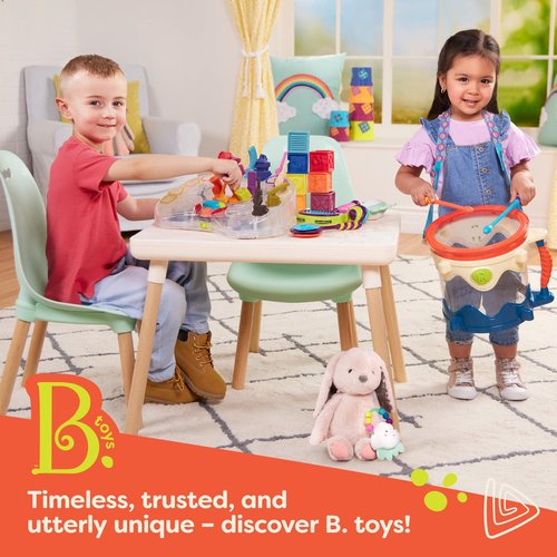 B. toys – 3-in-1 Step Stool and Chair for Toddlers – Ivory White – Durable & Lightweight Design – Furniture for Preschoolers 2+ Years