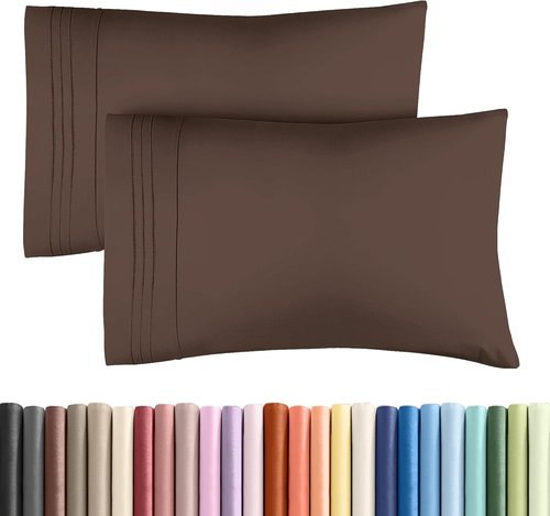 King Pillow Cases by [Brand Name] - Ultra Soft Hotel Quality Covers | Cozy, Wrinkle-Free & Fade Resistant - 2 Piece Set in Brown