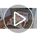 King Comforter Set Pink Flamingo Cartoon Bird All Season Bedding with Microfiber Polyester
