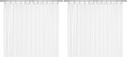 LiBa Waterproof Shower Curtain - Premium Non-Toxic PEVA with Rust-Proof Grommets | 72x72 (Pack of 2)