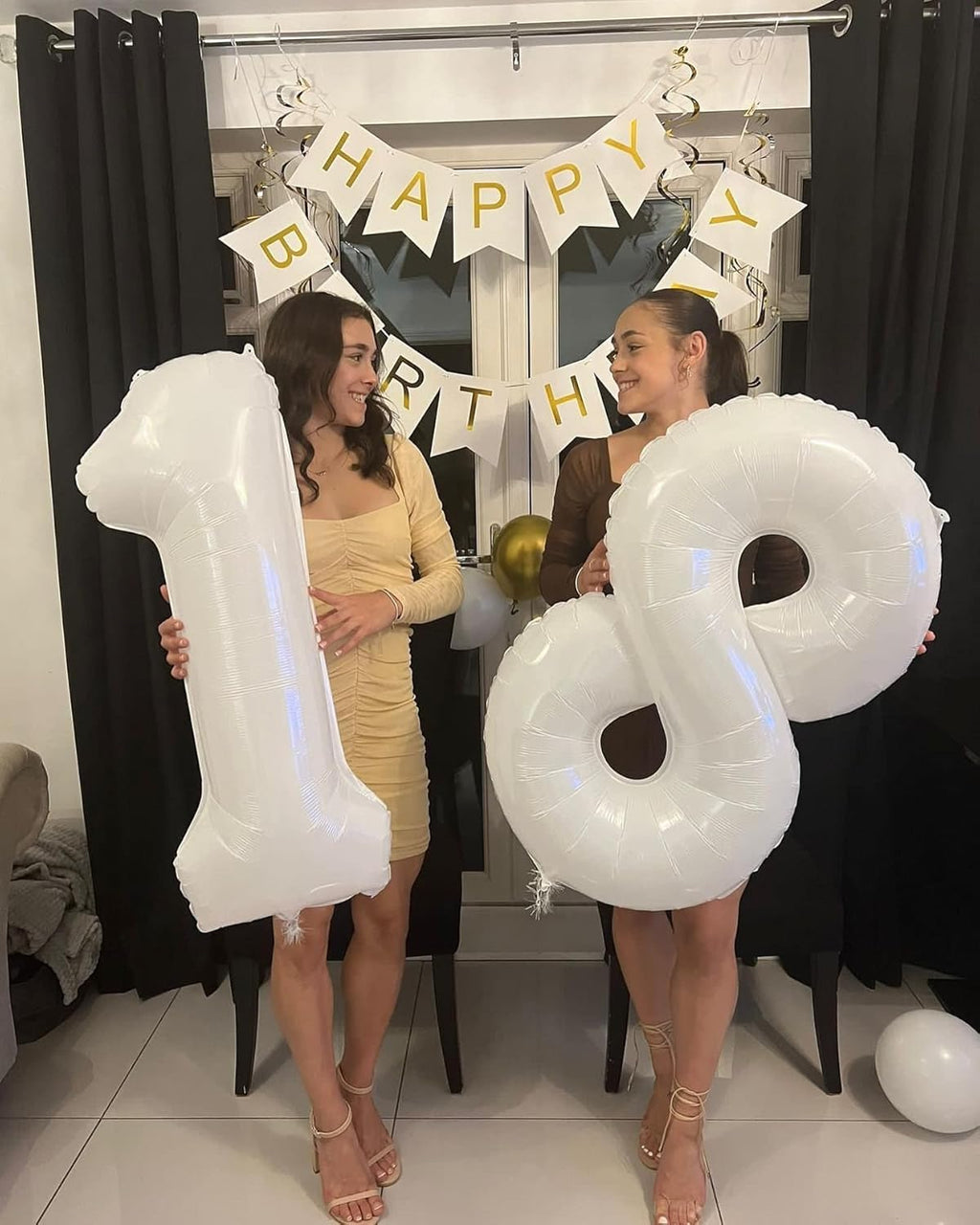 Translucent Number 30 Balloon - 40 Inch White Birthday Decoration for 30th Party Supplies