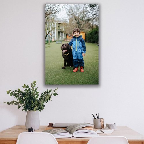 Custom Canvas Prints - Personalized Wall Art for Pet & Family Photos | Perfect Gifts for Mom & Dad (12'' W x 18'' H)