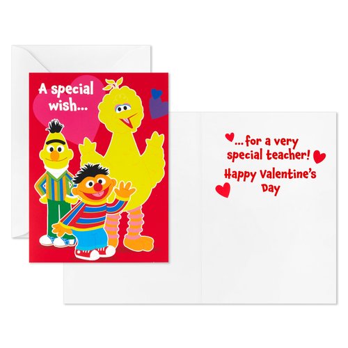 Hallmark Sesame Street Valentines Day Cards for Kids with Pop Up Mailbox for Classroom Exchange