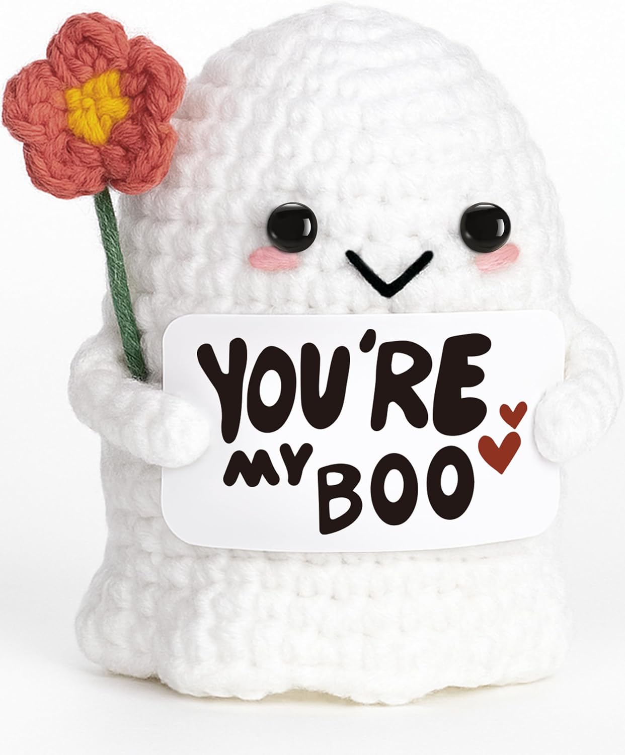 Skiennix You're My Boo Crochet Ghost - Cute Anniversary Gift for Him/Her | Perfect for Holidays & Easter