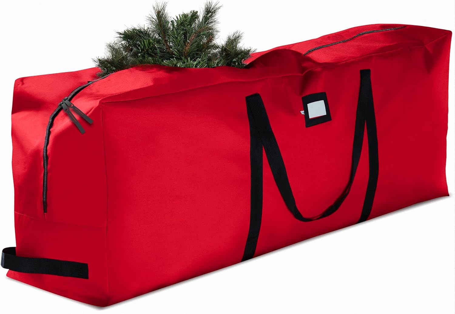 ZOBER Christmas Tree Storage Bag - 600D Oxford Fabric, Waterproof & Tear-Proof - Fits 9 Ft Trees - Red