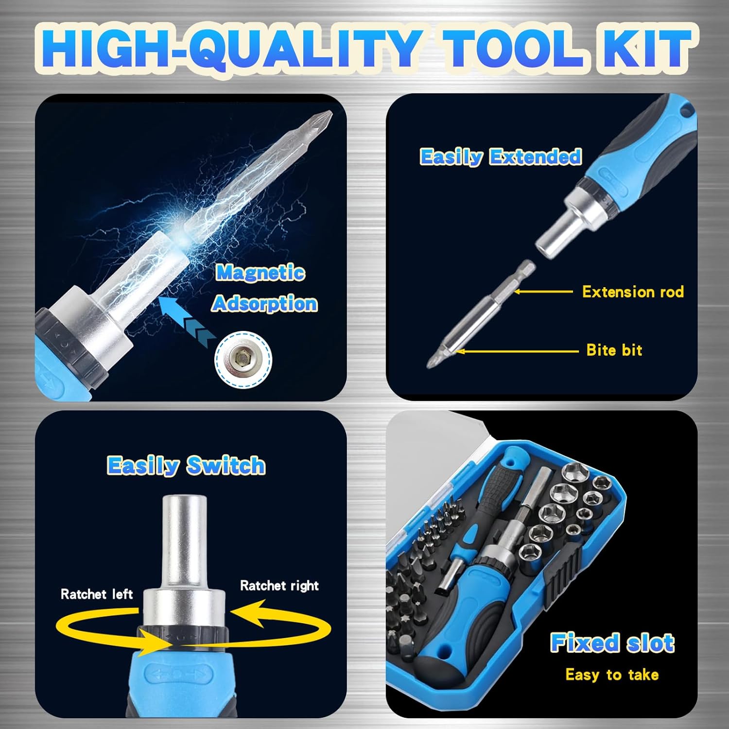 Tool Advent Calendar 2025 - 44-Piece Tool Set with Precision Bits & Screwdrivers | Ideal Christmas Gift for Men