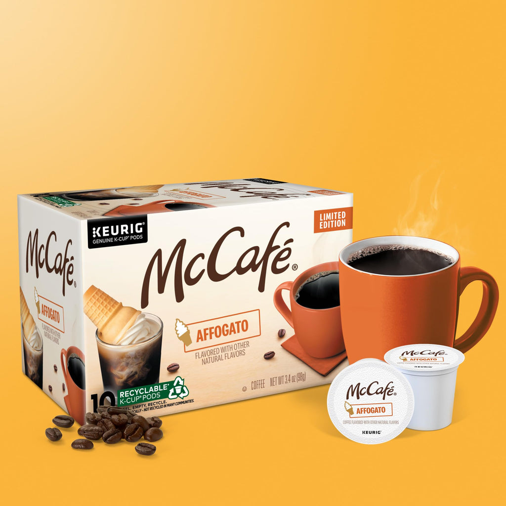 McCafe Affogato, Single Serve Keurig K-Cup Pods, Flavored Coffee, Limited Edition, 60-Count Box (6 Packs of 10)