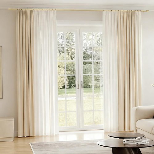 Gold Adjustable Curtain Rods by [Brand Name] - 5/8” Diameter, 30-45 Inch for Small Windows | 2 Pack with Brackets