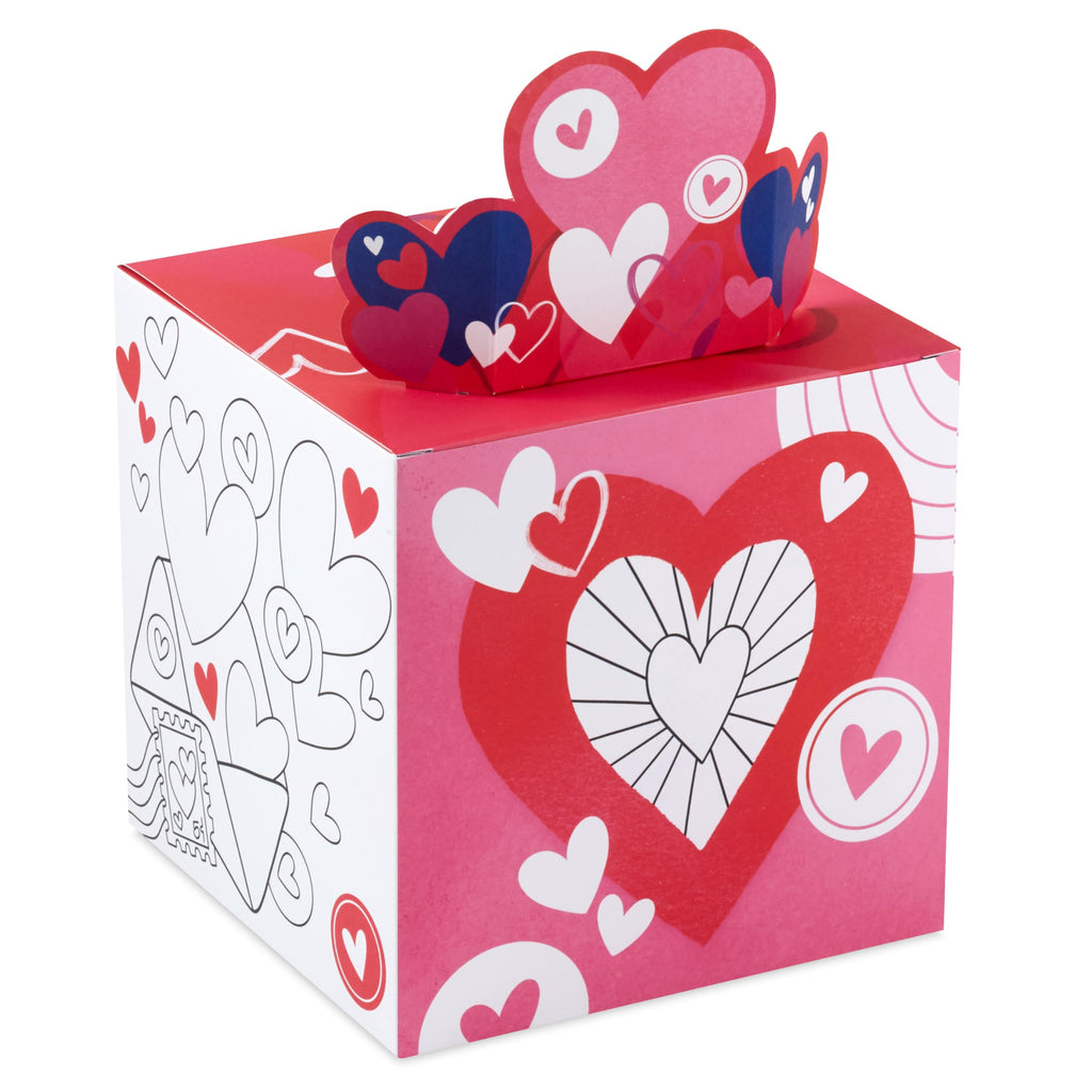 Hallmark DIY Pop Up Valentine's Day Mailbox with Cards and Stickers for Classroom Exchange