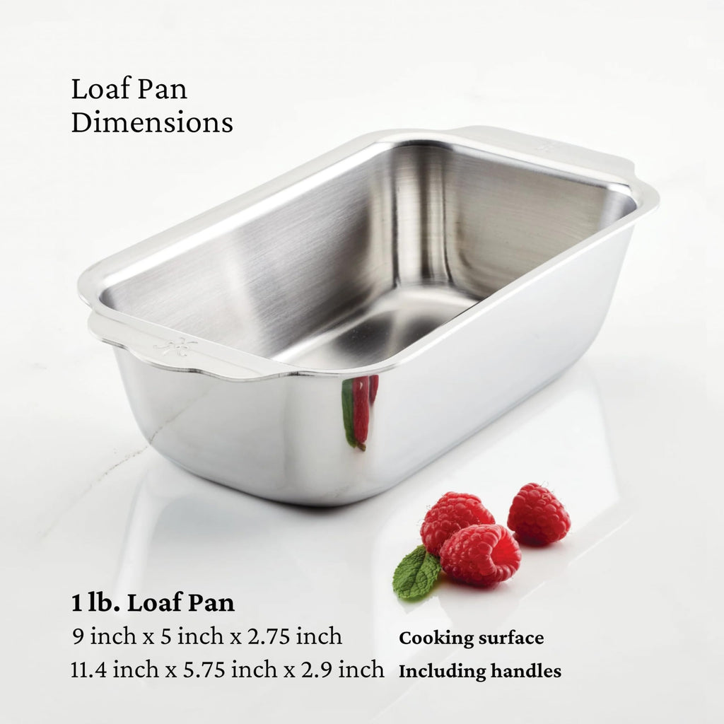 Hestan Provisions OvenBond – Tri-ply Clad Stainless Steel, 1-Pound Loaf Pan (9" x 5")