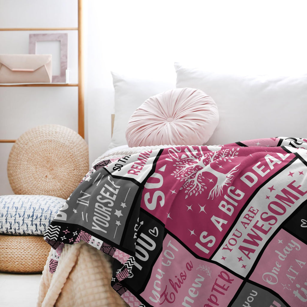 kituzol Sobriety Gifts for Women, Sober Blanket, Addiction Recovery Gift, 1 Year Sober Gift Ideas, AA Gifts Sobriety for Women 60"X50"