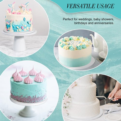 Layhit 36 Pack 12 Inch Cake Boards 1/2" Thick Round Cake Drum Sturdy Corrugated Cardboard Base Decorating Supplies for Wedding Birthday Party Heavy or Multi Layer, White