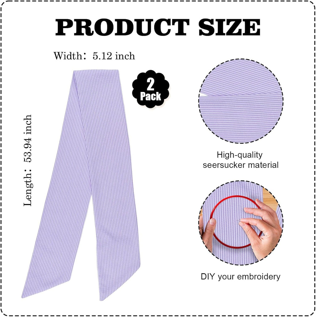 Purple Striped Wreath Ribbon Set by [Brand Name] - Elegant 5.12" Wide x 54.33" Length for Easter Decor