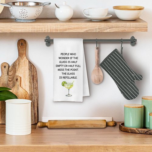 ChenCraty Margarita Bar Kitchen Towels, Gifts for Margarita Lovers Dish Tea Towel for Kitchen Bar Cart Decor, Cocktail Gifts for Women Decorative Hand Towels, 16x24 Inches