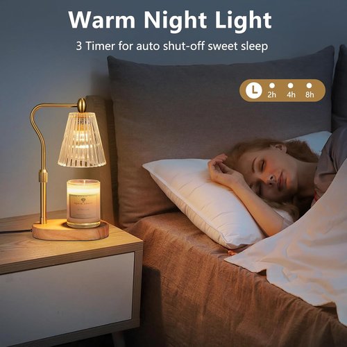 Engpure Candle Warmer Lamp - Adjustable Height with Timer & Dimmer | Perfect for Home Decor & Gifts