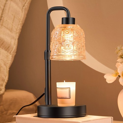 Candle Warmer Lamp with Timer Dimmer, Adjustable Height Wax Melt Warmer for Jar Candles, Housewarming Gift, Birthday Mother's Day Valentines Gifts for Her Women Mom Sister Wife Bedroom New Home Decor