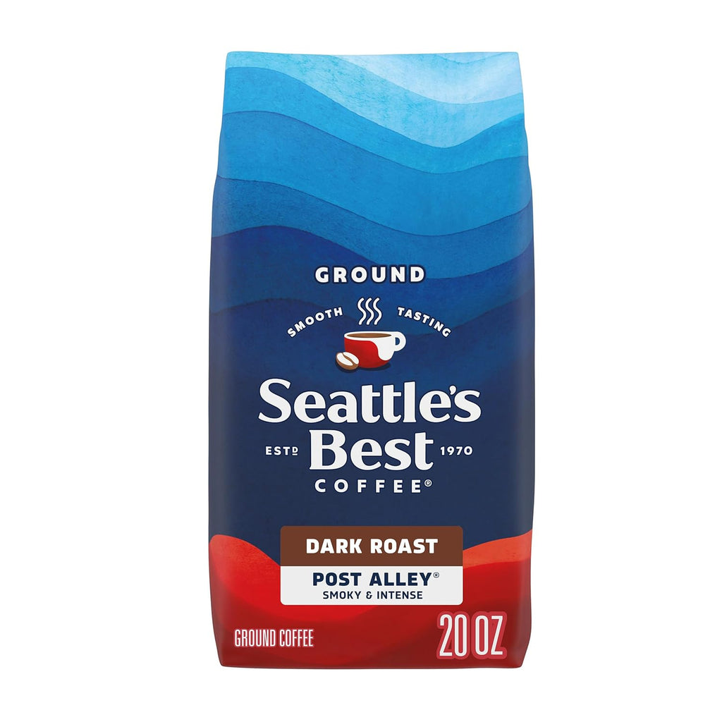 Seattle’s Best Coffee - Dark Roast Ground Coffee | 100% Arabica, 20 oz Bag for Rich Flavor