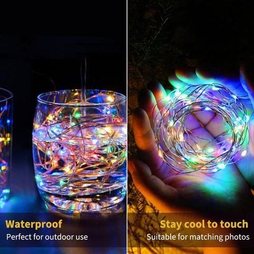 Brightown 12 Pack Fairy Lights - 20 LED Waterproof Battery Operated Micro Lights for Christmas Decor & DIY Crafts