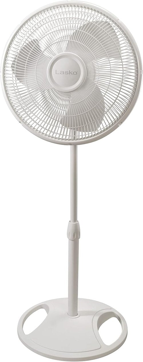 Lasko 2520 Oscillating Stand Fan - 16 Inch White Design for Enhanced Airflow and Comfort