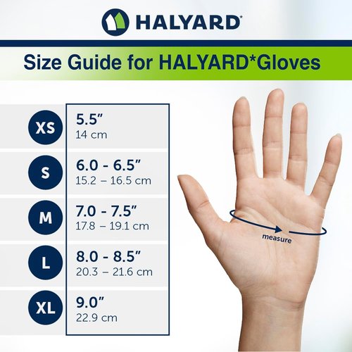 Halyard Lavender Nitrile Exam Gloves - Powder-Free, Non-Sterile, Medium, 3.1 Mil, 9.5 Inches | Box of 250