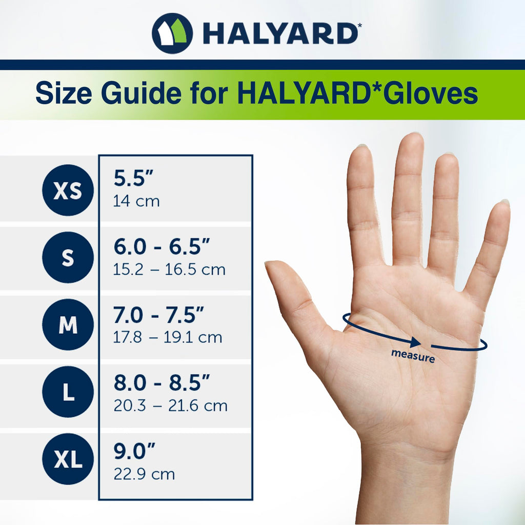 HALYARD PURPLE NITRILE Gloves Powder Free Disposable Medical Exam Gloves Dental Chemo Protection 5.9 mil 9.5 In XS Purple 55080 (Case of 1000)