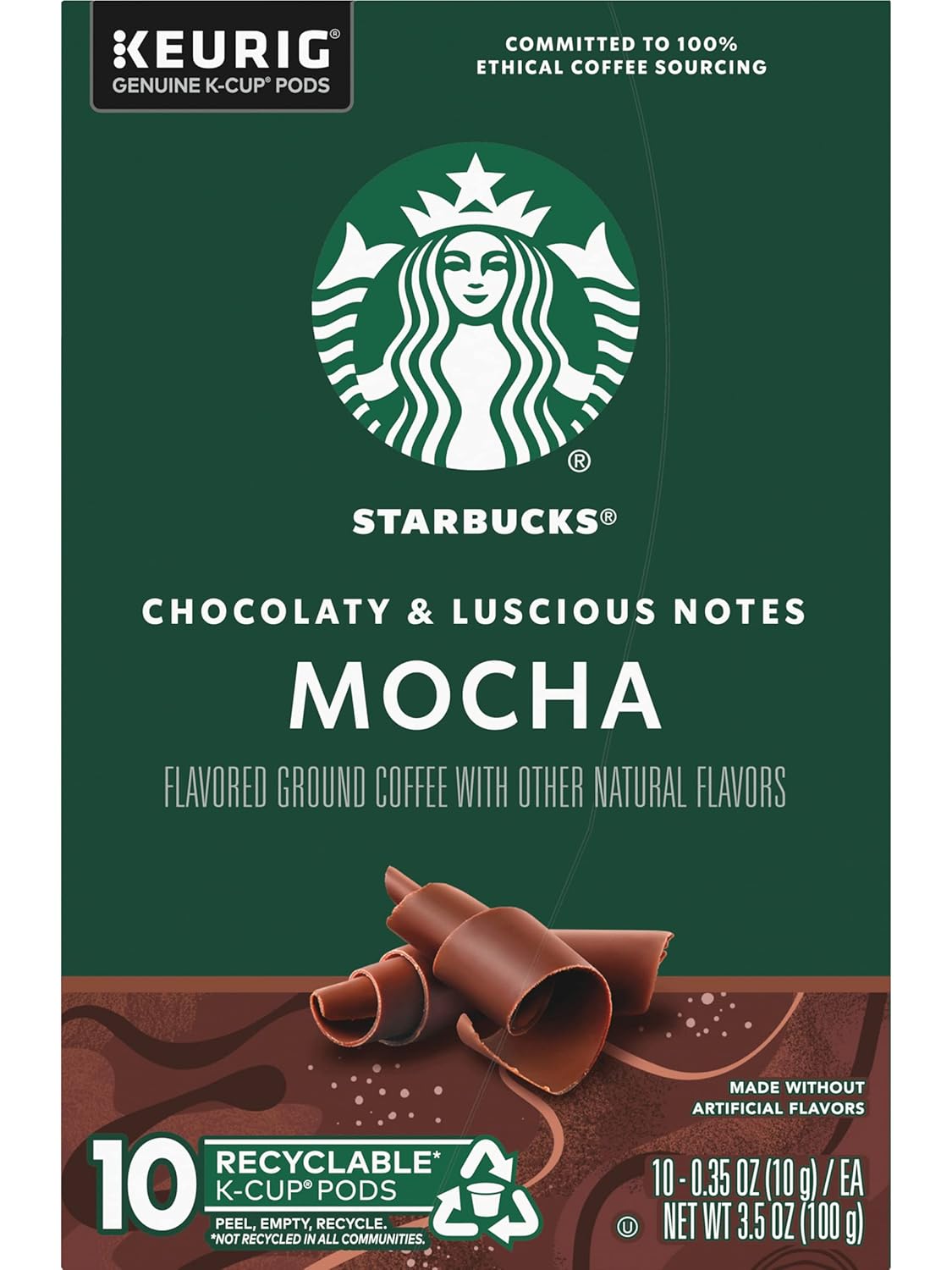 Starbucks K-Cup Mocha - Rich Chocolate Flavor | Convenient Pack of 2 Pods