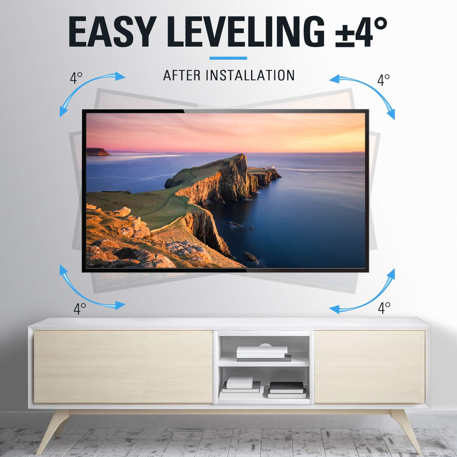 Mounting Dream Full Motion TV Mount - Adjustable Swivel & Tilt for 42-84 Inch TVs | Max VESA 600x400mm, 100 LBS Capacity