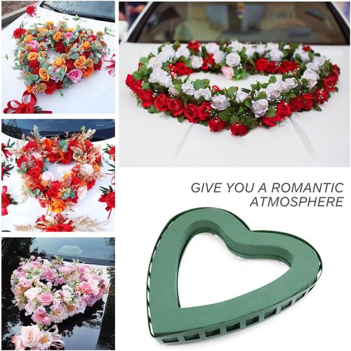 Heart Shaped Floral Foam Cage by [Brand Name] - Large Wet Flower Mud Base for Stunning Arrangements