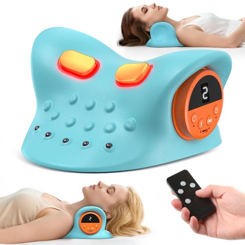altoance Neck Massager 2026 360° Remote Control Neck Massager Pillow with Multi-Directional Stretch, 3 Heat & 3 Vibration Modes for Relaxation,Ergonomic Support at Home,Office,Travel