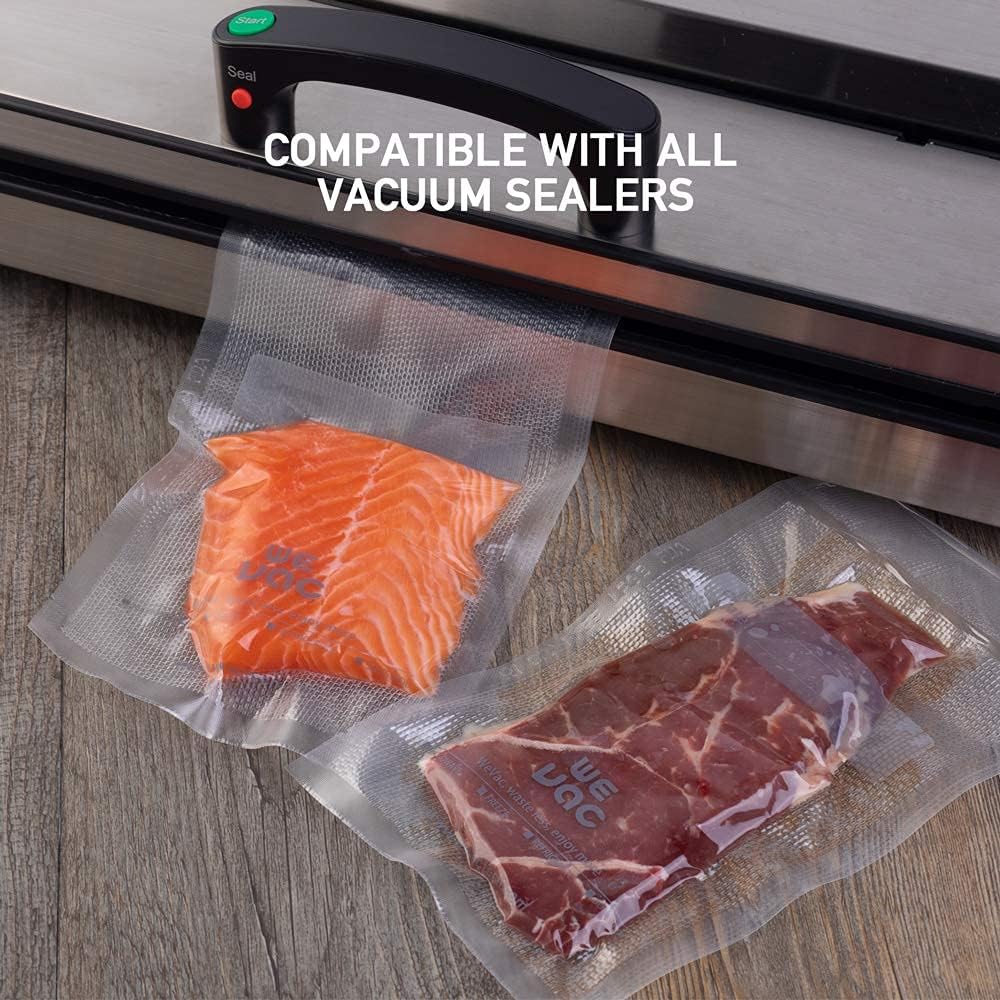 Wevac Vacuum Seal Rolls - 8''x100' & 11''x100' | BPA-Free Food Storage Bags with Cutter