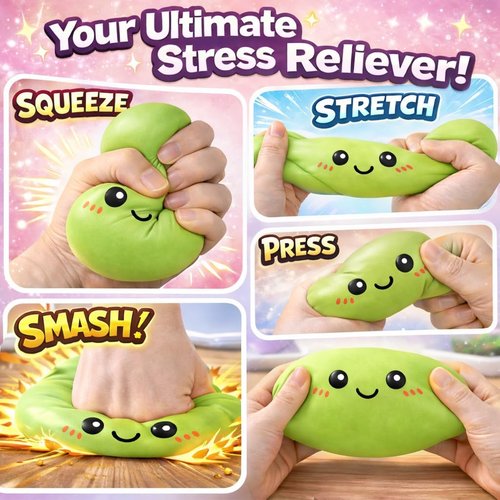 Dumpling Squishy | Mystery Box Squeeze Toy for Stress Relief | Green Fidget Toy for Adults