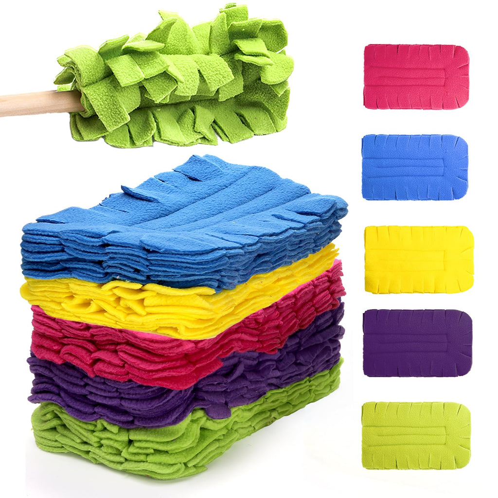 WRINGKIT 15 Pieces Reusable Duster Refill, 360° Heavy Duty Fleece Duster Pads Refills, Washable Hand Dusters Pads for Cleaning Ceiling, Fan Hardwoods Window Kitchen Floor
