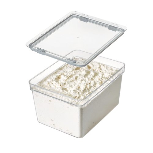 iDesign Large Tall Dry Goods Storage Bin, The Fresh Collection – 7.85” L x 10.85” H x 6” W, Clear Bin