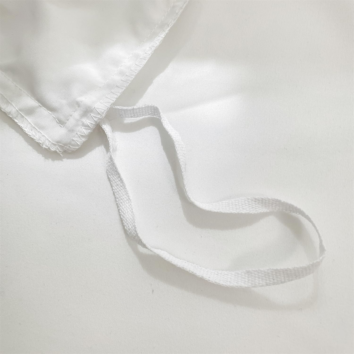 SOUKECHY White Lace Ruffled Queen Duvet Cover Set, Bow Duvet Cover,Chic Kids Bedding,100% Polyester,Lightweight Duvet Cover Set with Zipper Closure for Girls