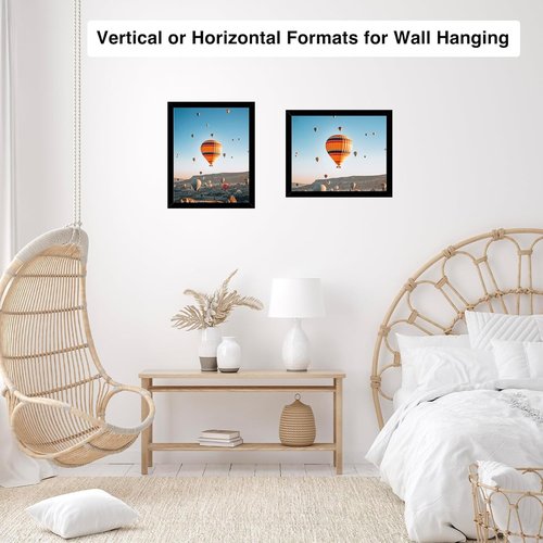 JCJMY Picture Frame - 8.5x12 Black Wall Hanging or Tabletop Display | Shatter Resistant Plexiglass