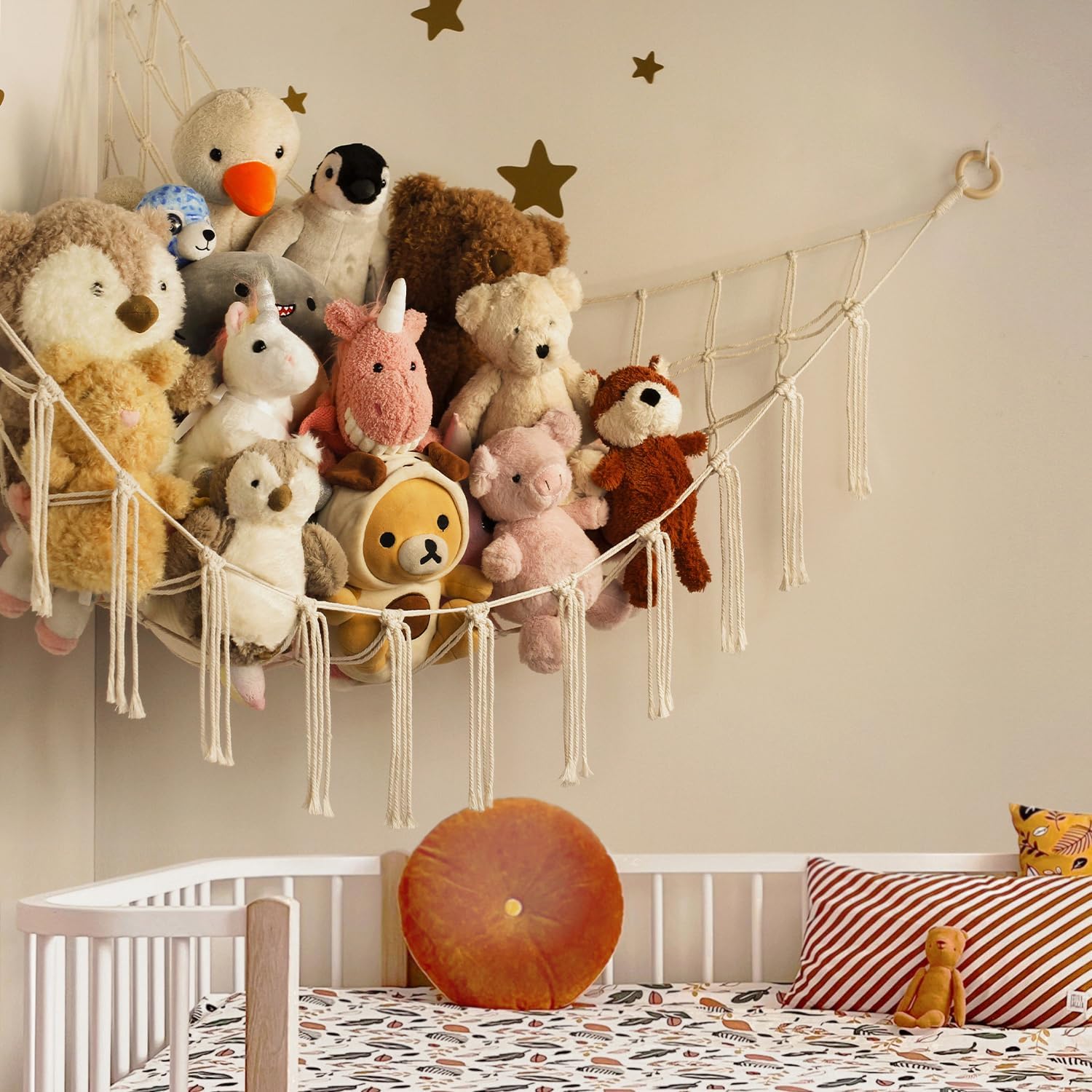 Skiennix Stuffed Animal Storage Hammock - Large Toy Organizer for Kids' Room Decor | Plush Holder for Nursery