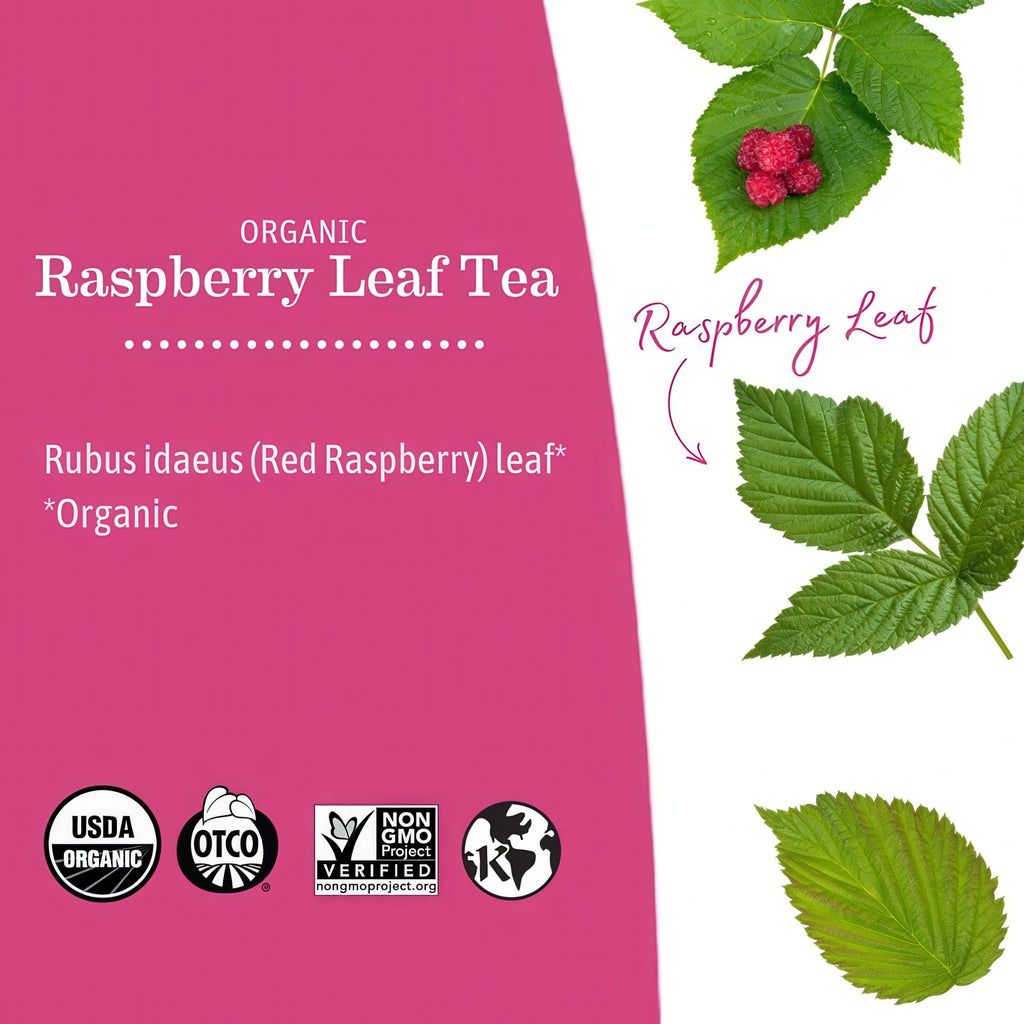 Earth Mama Organic Red Raspberry Leaf Tea | Labor Prep & Menstrual Support Herbal Tea, Pregnancy & Postpartum Care Recovery | 32 Teabags | Caffeine Free & Non-GMO