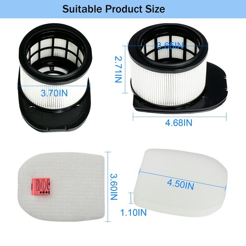 IZ862H 6-Piece Filter Kit for Shark Stratos Vacuum, IZ562H, IZ540H | Compatible with UZ565H, IZ840, IZ800 | Includes Foam & Felt Pre-Motor Filters